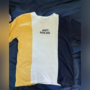 Eighty Eight Brand “Anti Social” Colorblock T-Shirt